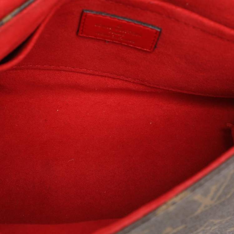 Pre Owned Louis Vuitton Red Monogram Canvas Locky BB Bag