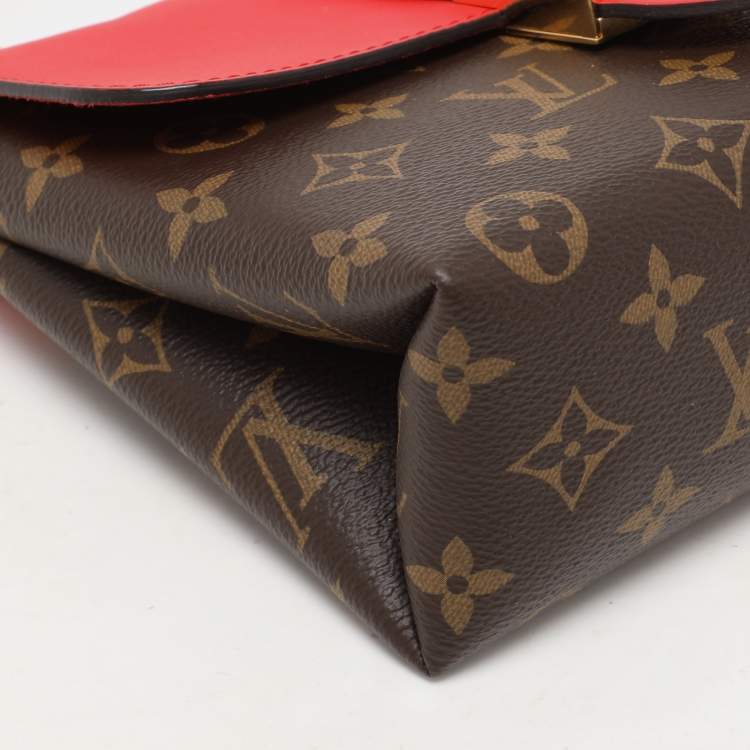 Pre Owned Louis Vuitton Red Monogram Canvas Locky BB Bag