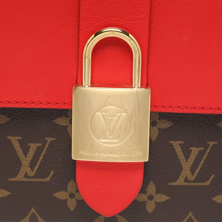 Pre Owned Louis Vuitton Red Monogram Canvas Locky BB Bag