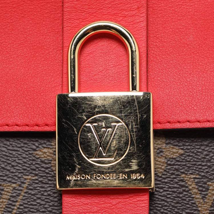 Pre Owned Louis Vuitton Red Monogram Canvas Locky BB Bag