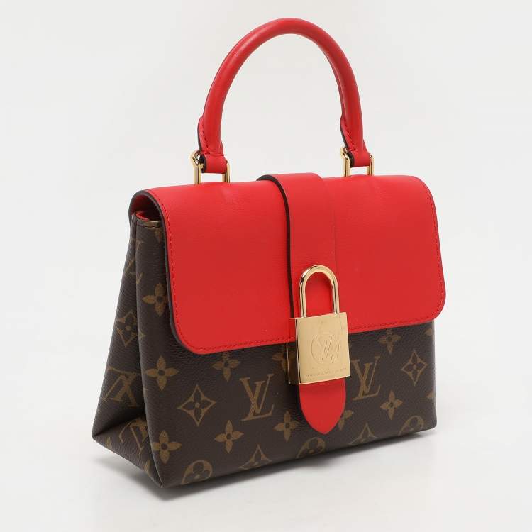 Pre Owned Louis Vuitton Red Monogram Canvas Locky BB Bag