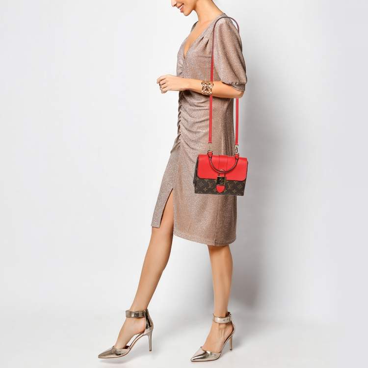 Pre Owned Louis Vuitton Red Monogram Canvas Locky BB Bag