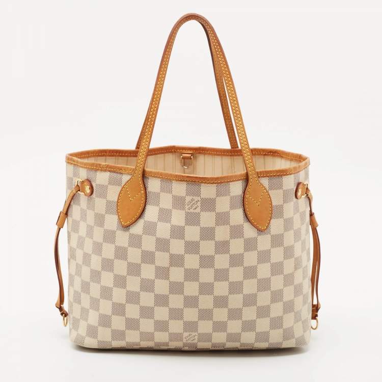 Pre Owned Louis Vuitton Damier Azur Canvas Neverfull PM Bag