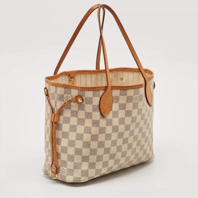 Pre Owned Louis Vuitton Damier Azur Canvas Neverfull PM Bag