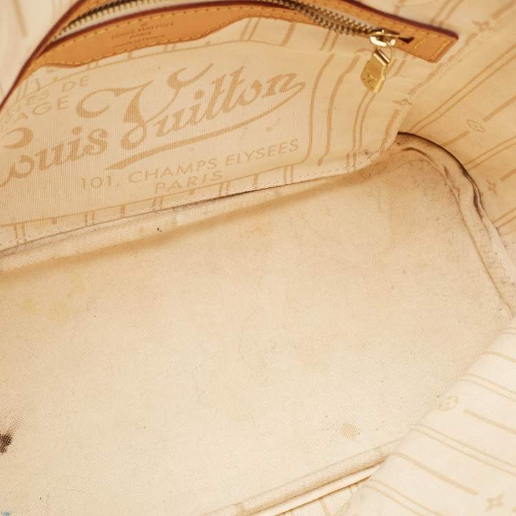 Pre Owned Louis Vuitton Damier Azur Canvas Neverfull PM Bag