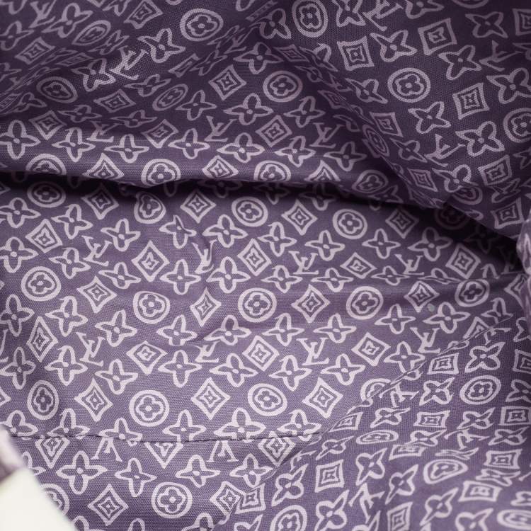 Pre Owned Louis Vuitton Purple Canvas Tahitienne Cabas PM Bag