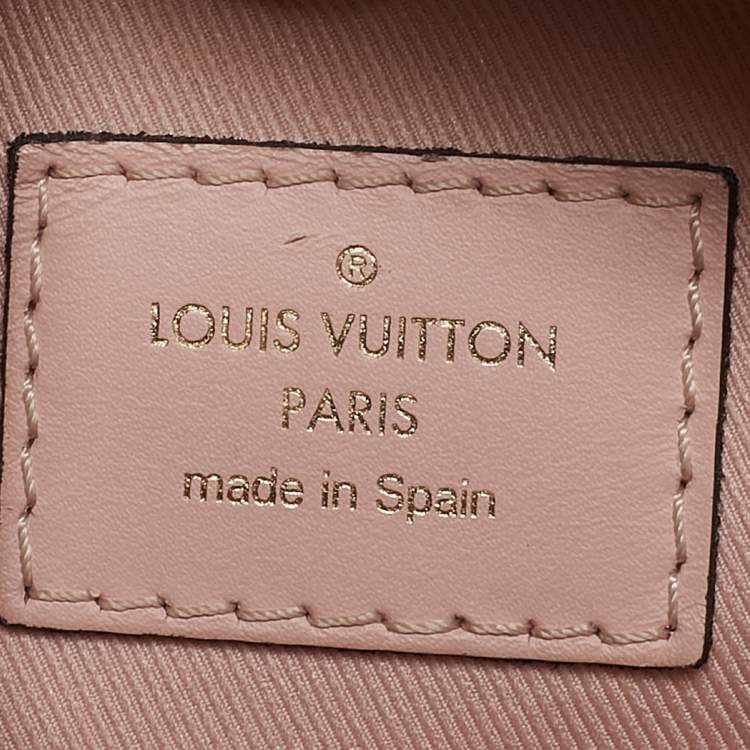 Pre Owned Louis Vuitton Pink Damier Azur Canvas Saintonge Bag