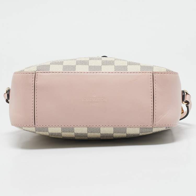 Pre Owned Louis Vuitton Pink Damier Azur Canvas Saintonge Bag