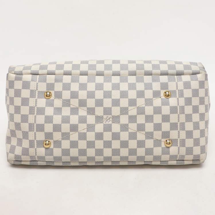 Pre Owned Louis Vuitton Damier Azur Canvas and Leather Artsy MM Bag