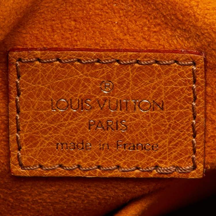 Pre Owned Louis Vuitton Ostrich, Snakeskin Trim and Monogram Canvas Waltz Oskar Bag