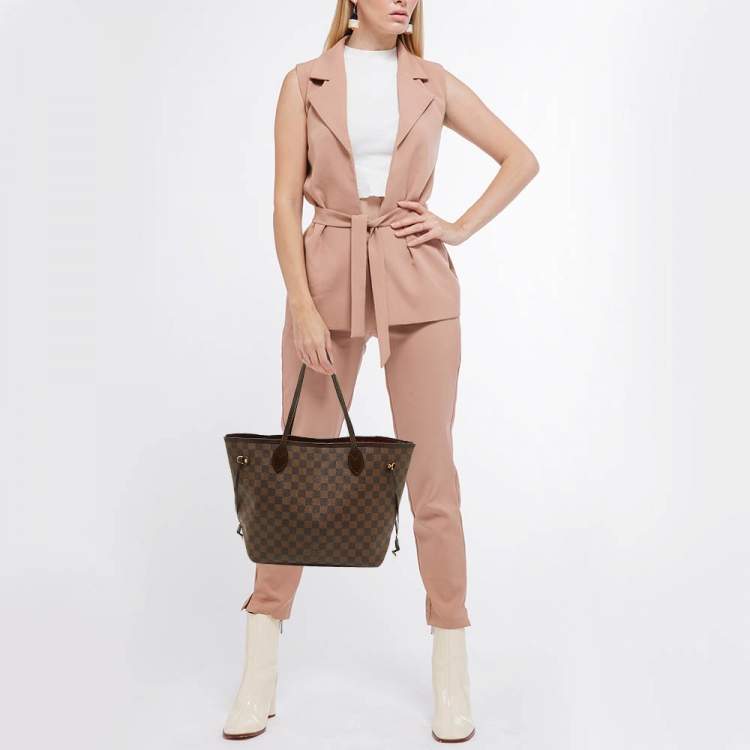 Pre Owned Louis Vuitton Damier Ebene Canvas Neverfull MM Bag