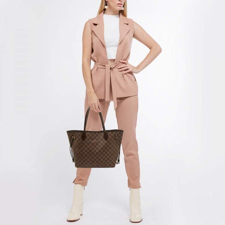 Pre Owned Louis Vuitton Damier Ebene Canvas Neverfull MM Bag