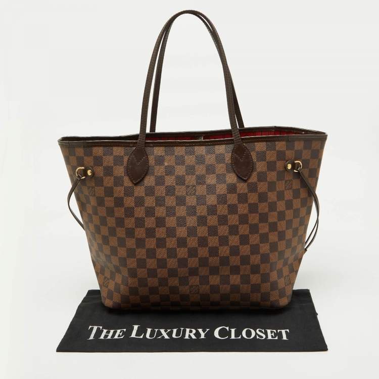 Pre Owned Louis Vuitton Damier Ebene Canvas Neverfull MM Bag
