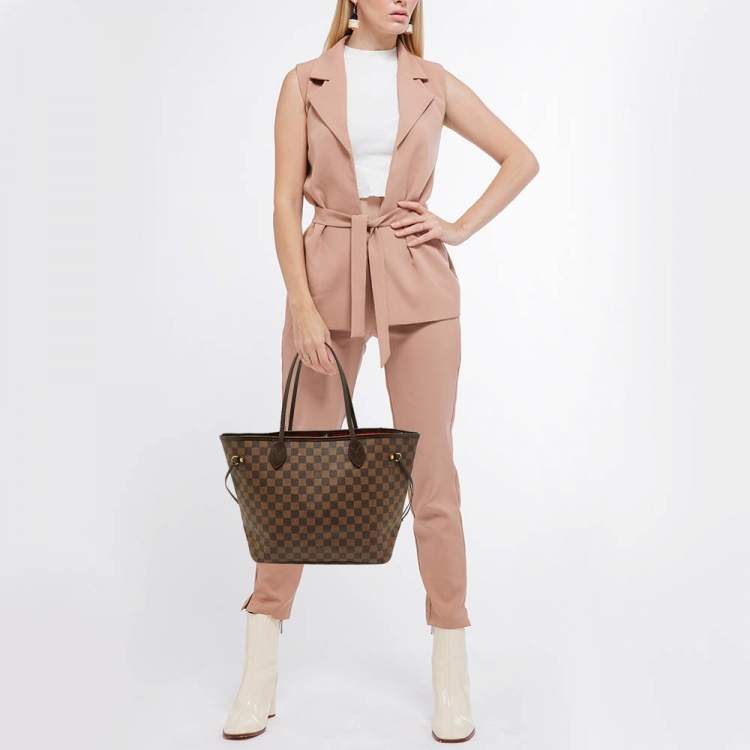 Pre Owned Louis Vuitton Damier Ebene Canvas Neverfull MM Bag