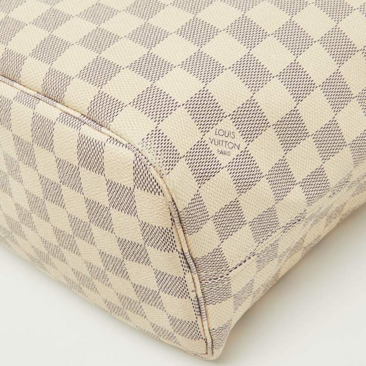 Pre Owned Louis Vuitton Damier Azur Canvas Neverfull MM Bag