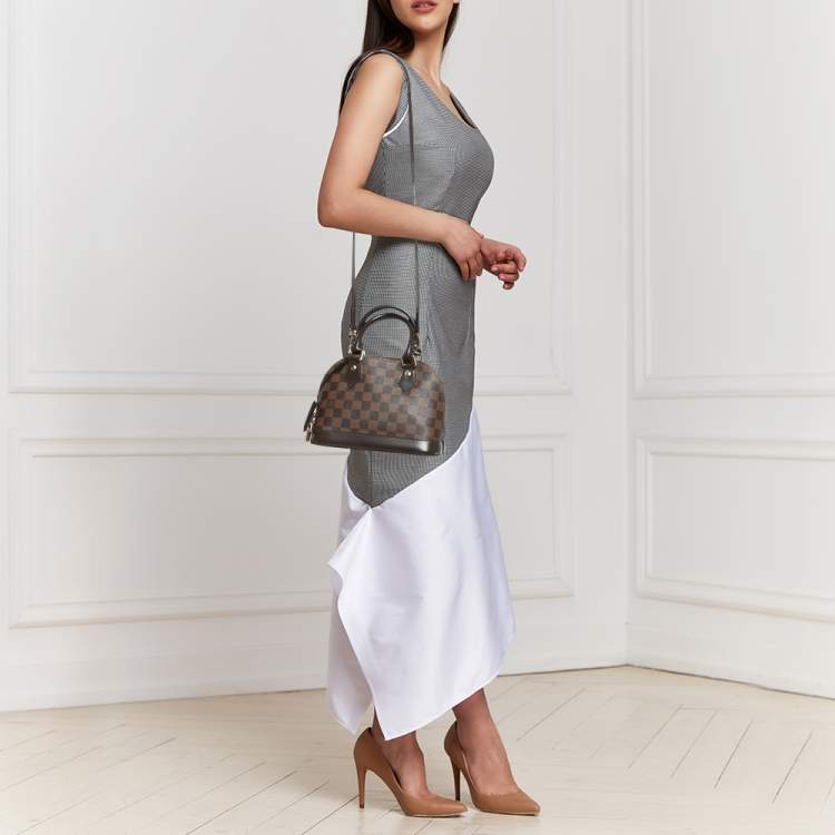 Pre Owned Louis Vuitton Damier Ebene Canvas Alma BB Bag