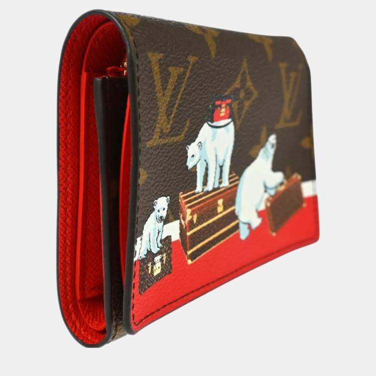 Pre Owned Louis Vuitton Monogram Canvas Polar Bear Trifold Wallet