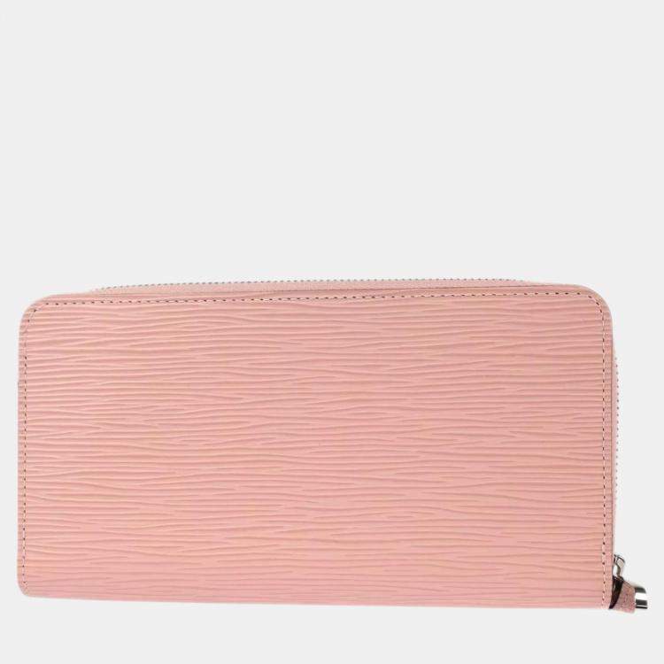 Pre Owned Louis Vuitton Pink Epi Leather Zippy Wallet