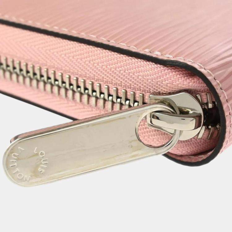 Pre Owned Louis Vuitton Pink Epi Leather Zippy Wallet