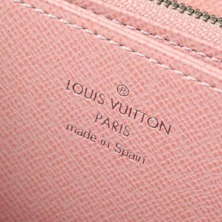 Pre Owned Louis Vuitton Pink Epi Leather Zippy Wallet