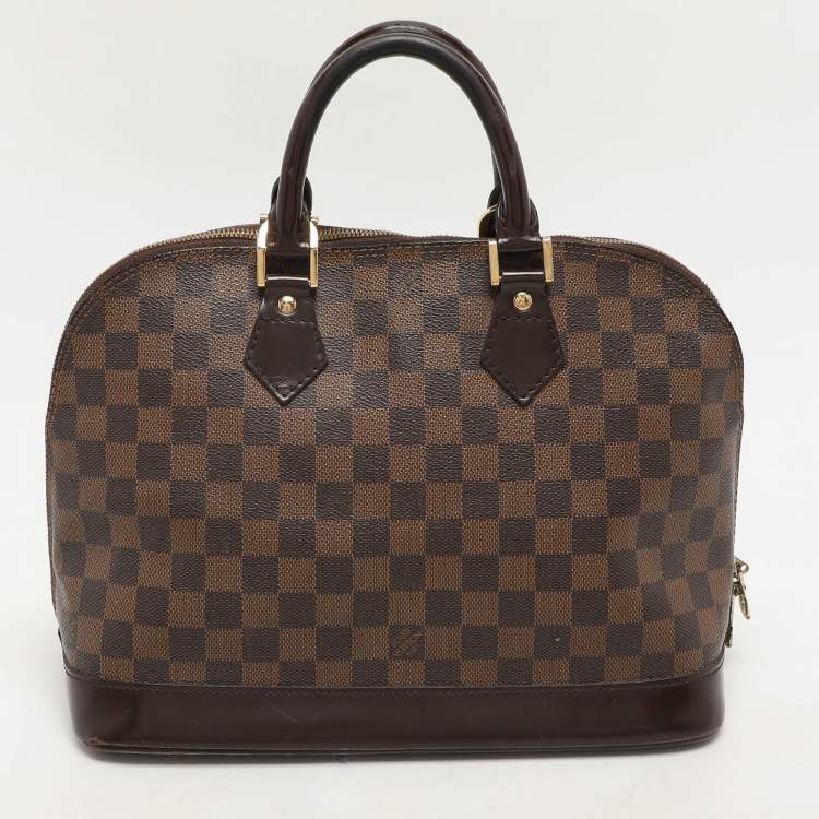 Pre Owned Louis Vuitton Damier Ebene Canvas Alma MM Bag