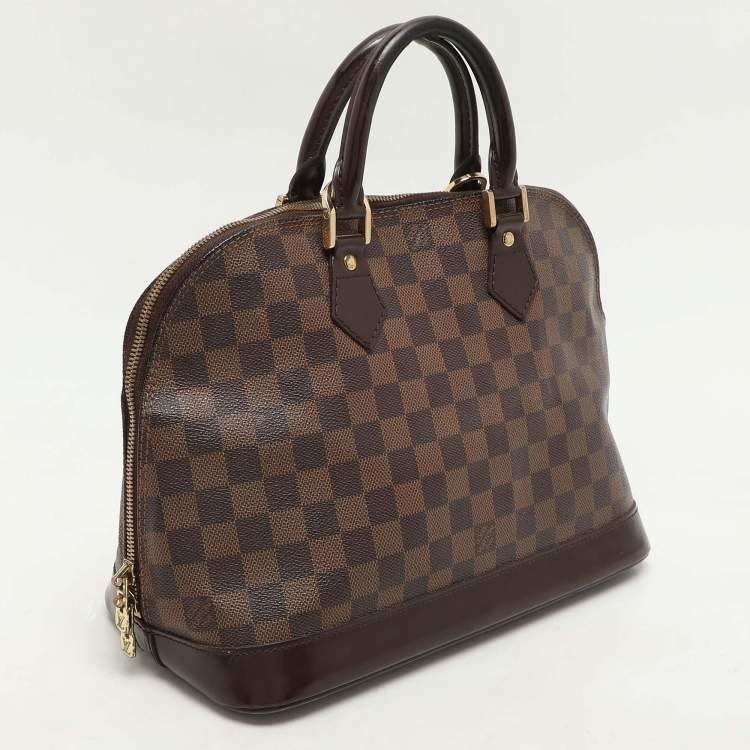 Pre Owned Louis Vuitton Damier Ebene Canvas Alma MM Bag