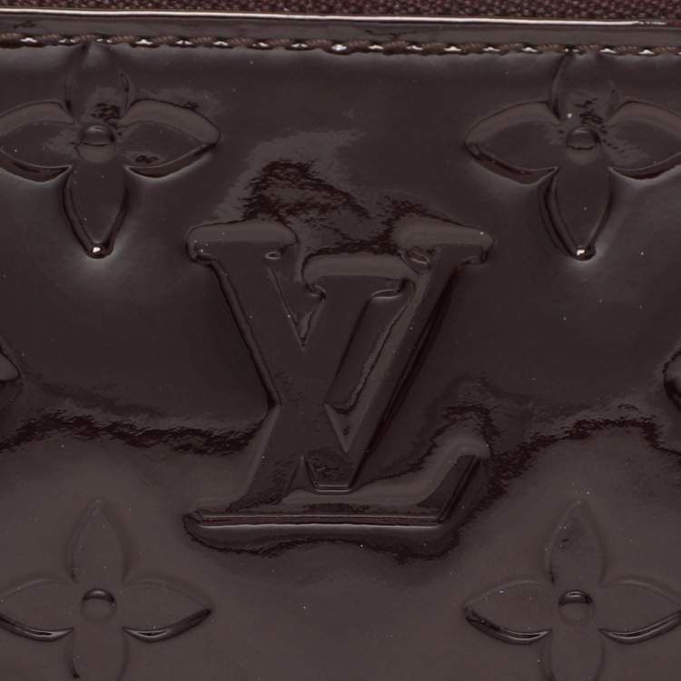 Pre Owned Louis Vuitton Burgundy Patent Leather Cles Purse