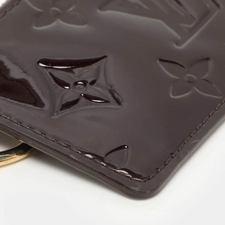 Pre Owned Louis Vuitton Burgundy Patent Leather Cles Purse