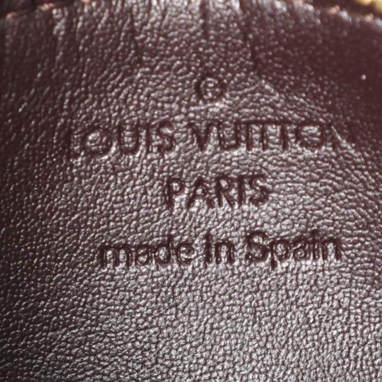 Pre Owned Louis Vuitton Burgundy Patent Leather Cles Purse