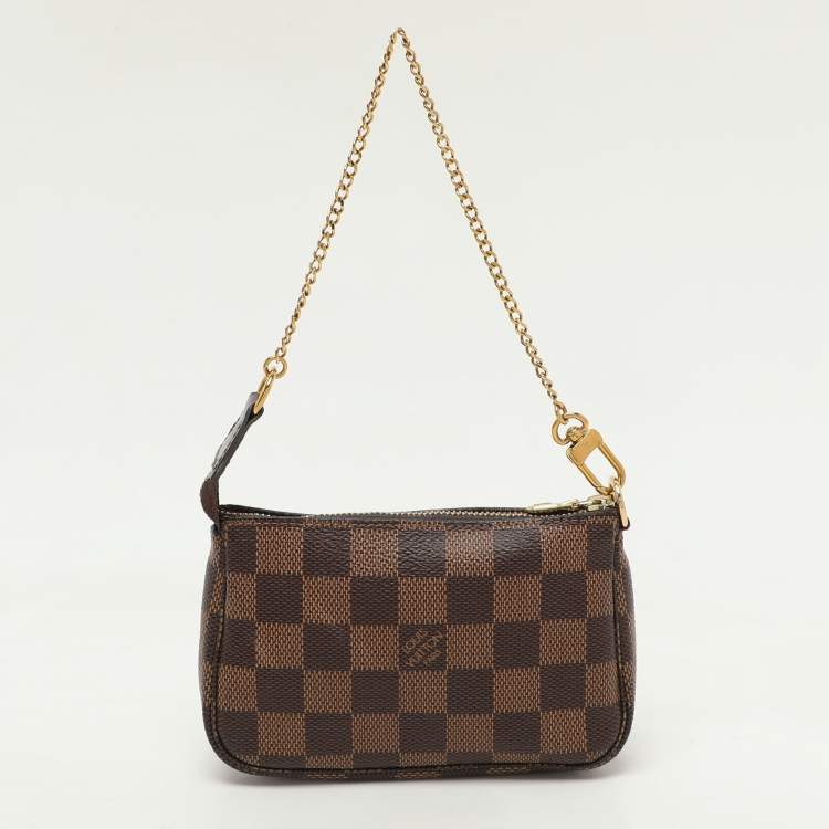 Pre Owned Louis Vuitton Damier Ebene Canvas Mini Pochette Accessoires Bag
