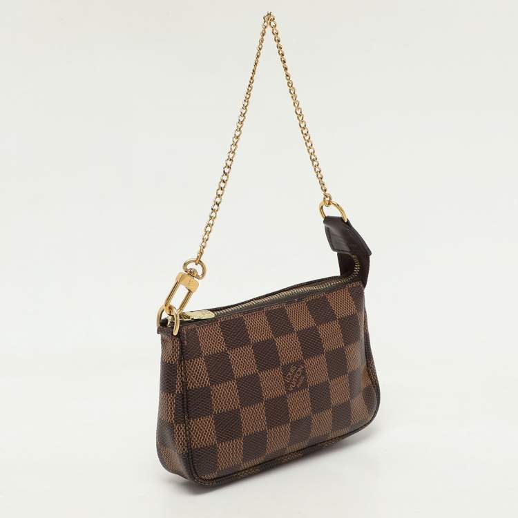 Pre Owned Louis Vuitton Damier Ebene Canvas Mini Pochette Accessoires Bag