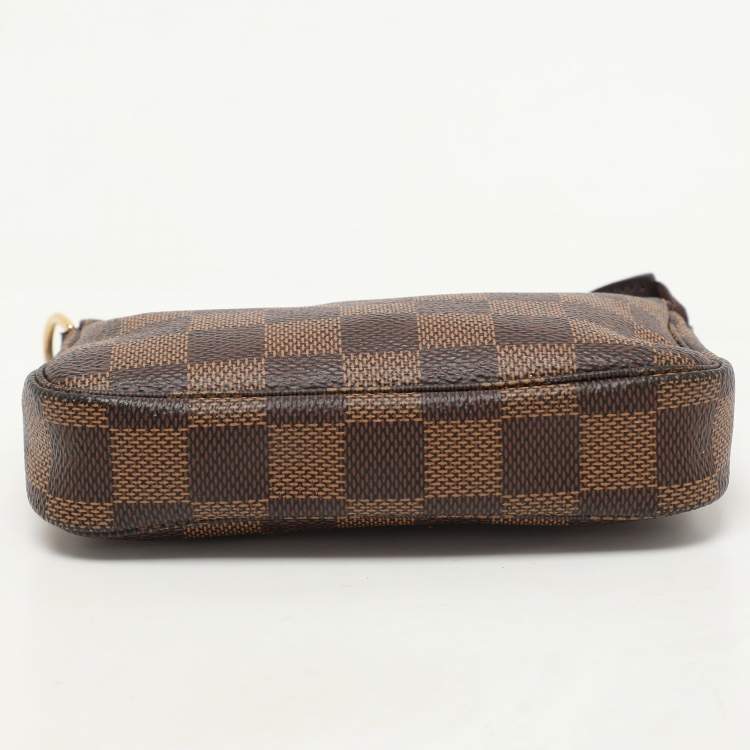 Pre Owned Louis Vuitton Damier Ebene Canvas Mini Pochette Accessoires Bag