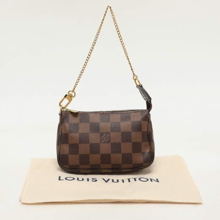 Pre Owned Louis Vuitton Damier Ebene Canvas Mini Pochette Accessoires Bag