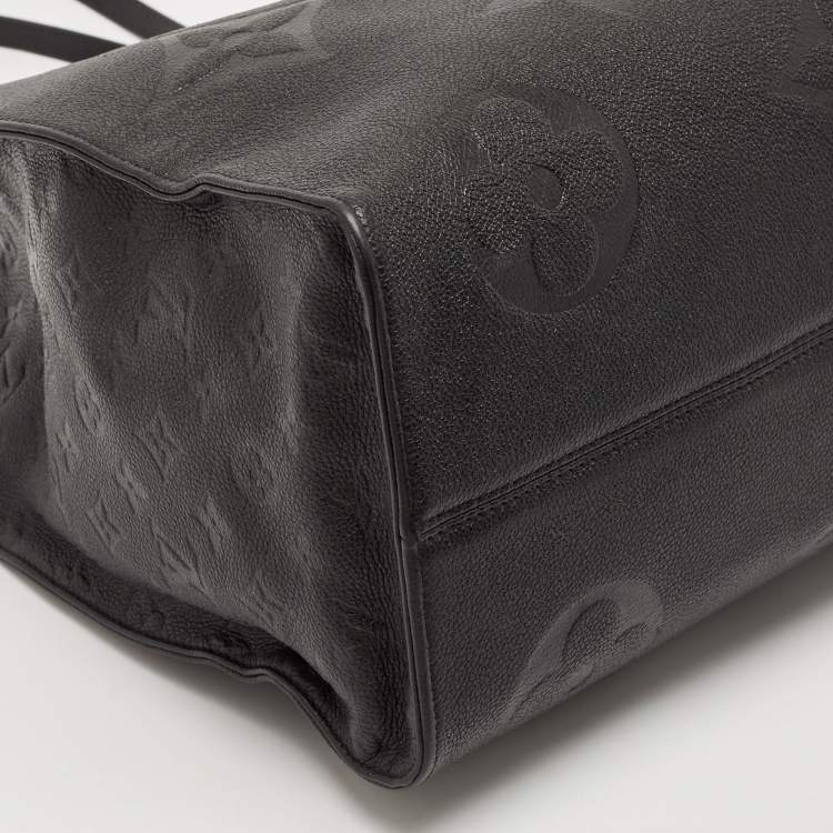 Pre Owned Louis Vuitton Black Monogram Empreinte Leather Onthego GM Bag