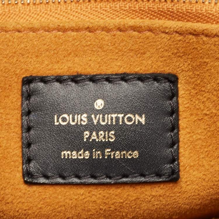 Pre Owned Louis Vuitton Black Monogram Empreinte Leather Onthego GM Bag
