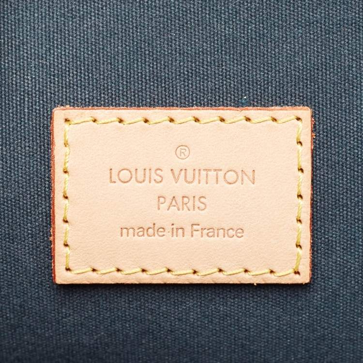 Pre Owned Louis Vuitton Blue Nuit Monogram Vernis Alma GM Bag