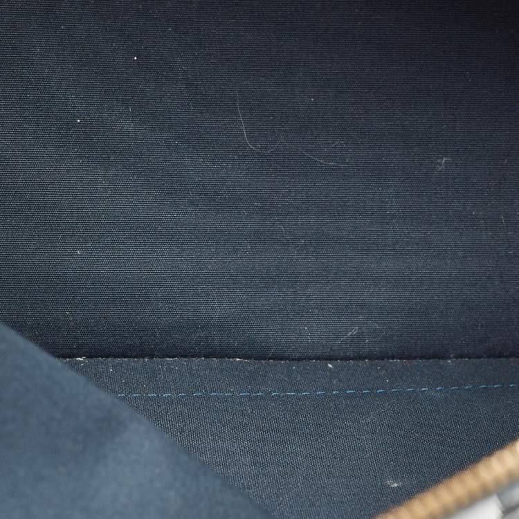 Pre Owned Louis Vuitton Blue Nuit Monogram Vernis Alma GM Bag
