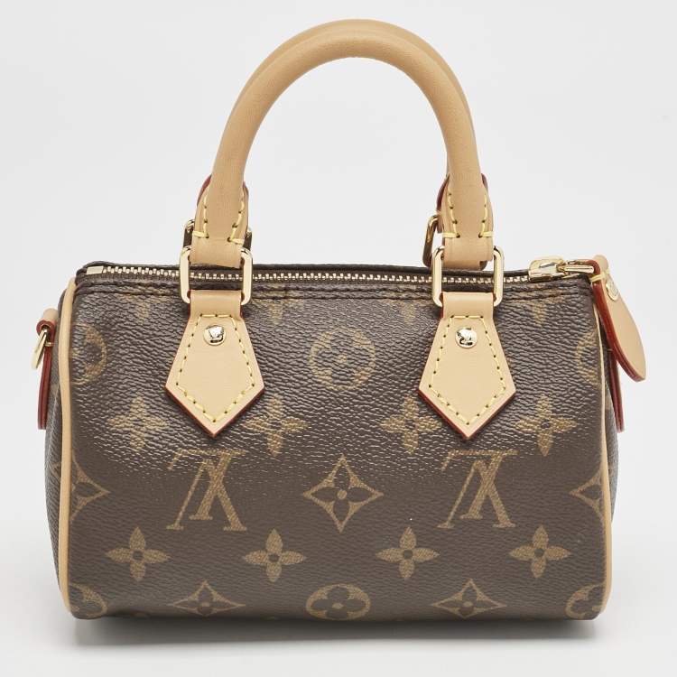 Pre Owned Louis Vuitton Monogram Canvas Speedy Bandouliere Nano Bag