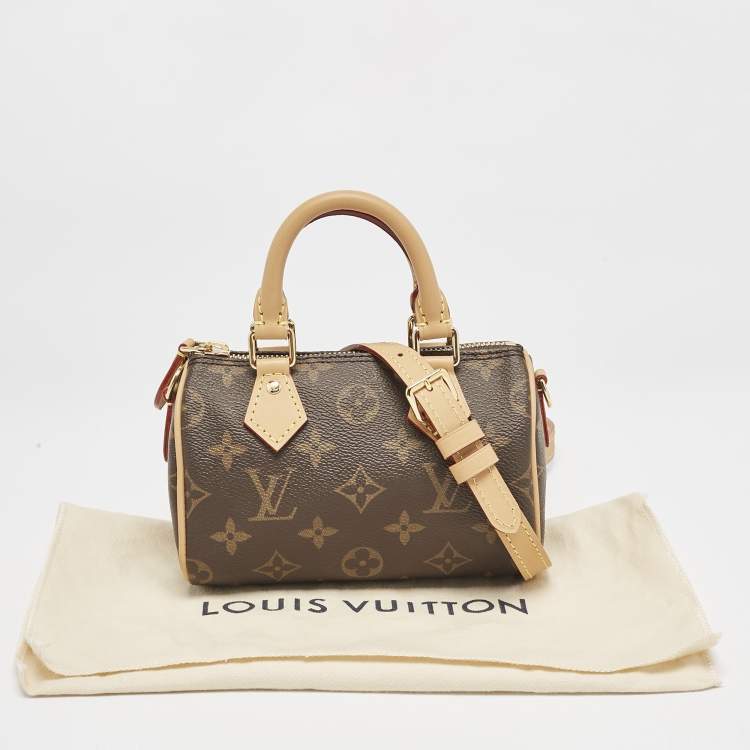 Pre Owned Louis Vuitton Monogram Canvas Speedy Bandouliere Nano Bag