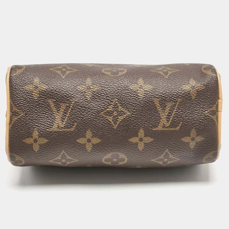 Pre Owned Louis Vuitton Monogram Canvas Speedy Bandouliere Nano Bag