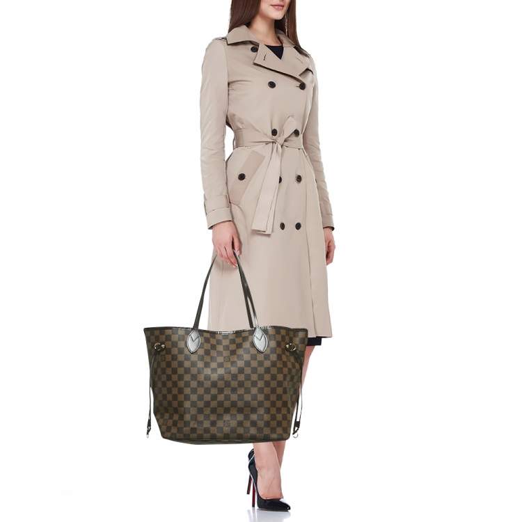 Pre Owned Louis Vuitton Damier Ebene Canvas Neverfull MM Bag
