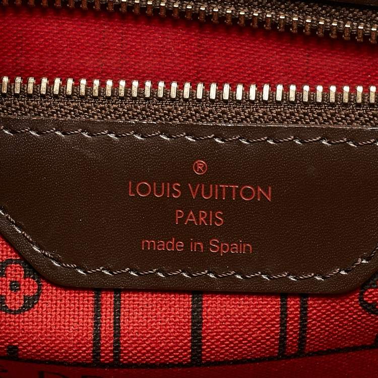 Pre Owned Louis Vuitton Damier Ebene Canvas Neverfull MM Bag