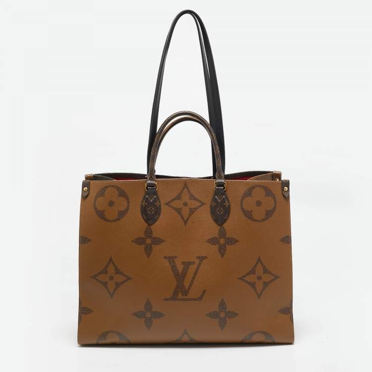 Pre Owned Louis Vuitton Monogram Reverse Giant Canvas OnTheGo GM Bag