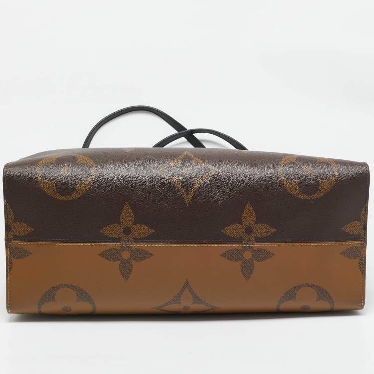 Pre Owned Louis Vuitton Monogram Reverse Giant Canvas OnTheGo GM Bag