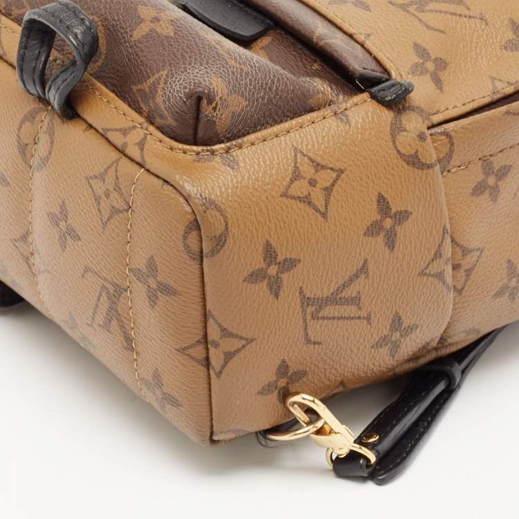 Pre Owned Louis Vuitton Monogram Reverse Canvas Mini Palm Spring Backpack
