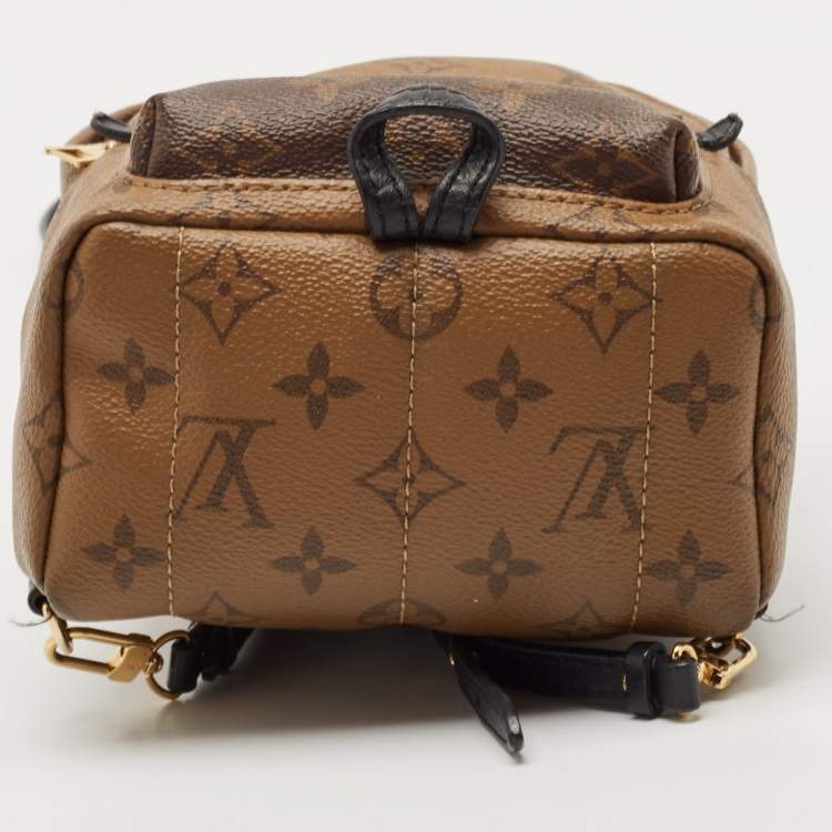Pre Owned Louis Vuitton Monogram Reverse Canvas Mini Palm Spring Backpack