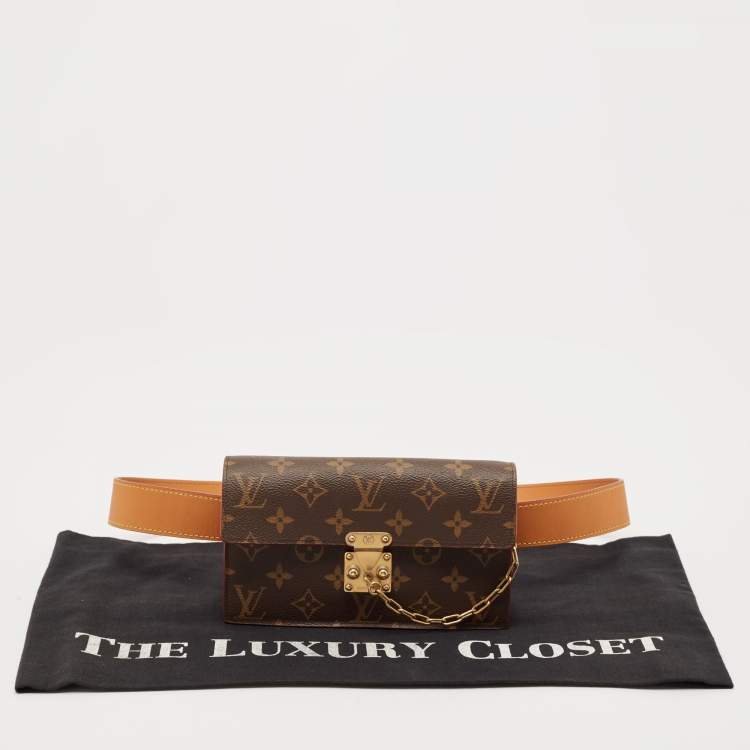 Pre Owned Louis Vuitton Monogram Canvas S Lock Belt Pouch