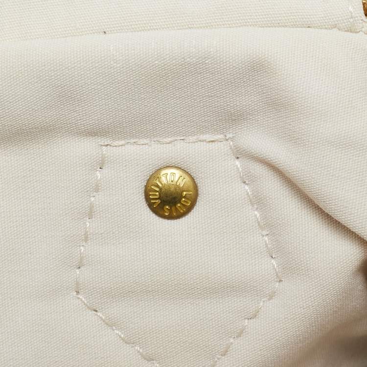 Pre Owned Louis Vuitton White/Red Mini Lin Canvas Croisette Speedy 30 Bag