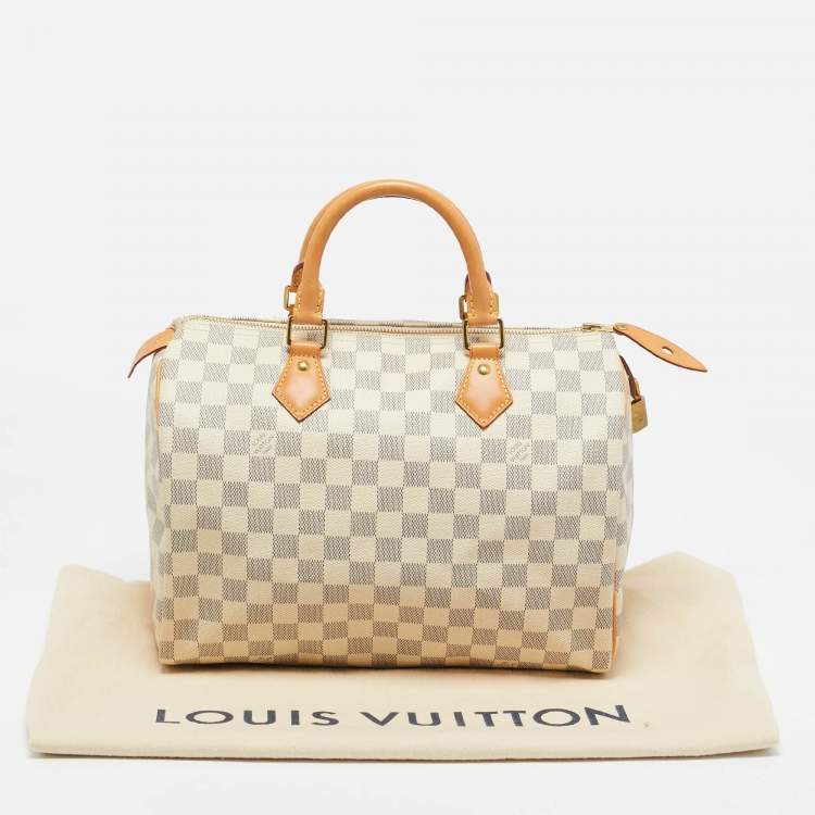 Pre Owned Louis Vuitton Damier Azur Canvas Speedy 30 Bag