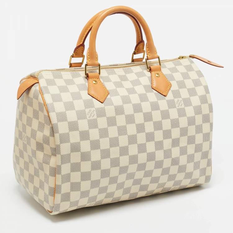 Pre Owned Louis Vuitton Damier Azur Canvas Speedy 30 Bag